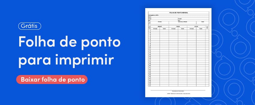 Folha de ponto para imprimir Folha de ponto para imprimir